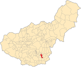 Localizaci�n del municipio de C�staras