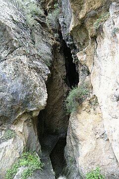 Boca de entrada a la cueva
