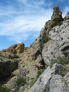 Bajada del Fuerte por las escombreras