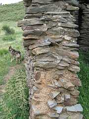 Muro de piedras y argamasa